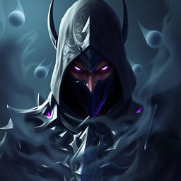 A striking image of a Shadow King character looking directly at the camera, depicted in a stylized game art style