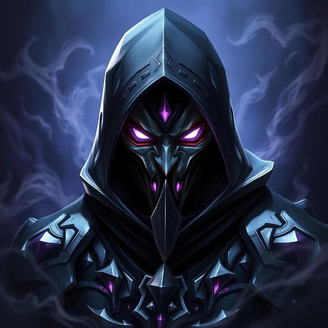 A striking image of a Shadow King character looking directly at the camera, depicted in a stylized game art style