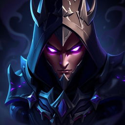 A striking image of a Shadow King character looking directly at the camera, depicted in a stylized game art style