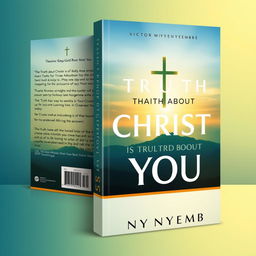 A captivating book cover design for 'The Truth About Christ is True About You' by Victor Mnyenyembe, aimed at the Christian/inspirational genre