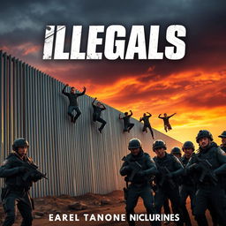 A tense and dramatic action movie poster titled 'Illegals'