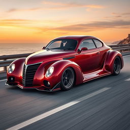 A stunning supercar that fuses a 1939 Chevrolet coupe with a custom hood widebody style and futuristic BMW avant-garde design elements