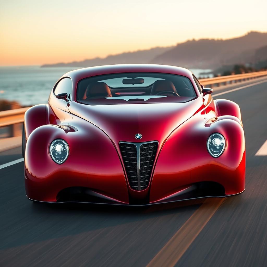 A stunning supercar that fuses a 1939 Chevrolet coupe with a custom hood widebody style and futuristic BMW avant-garde design elements