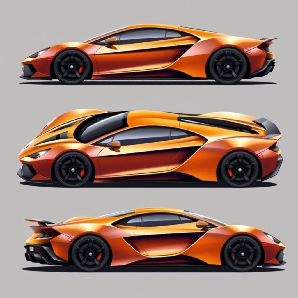 A stunning illustration of a super car featuring a slightly modified design