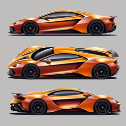 A stunning illustration of a super car featuring a slightly modified design