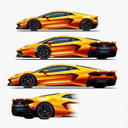 A stunning illustration of a super car featuring a slightly modified design