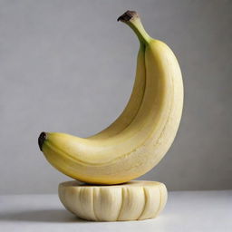 A soothing sculpture carved from a realistic banana