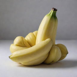 A soothing sculpture carved from a realistic banana