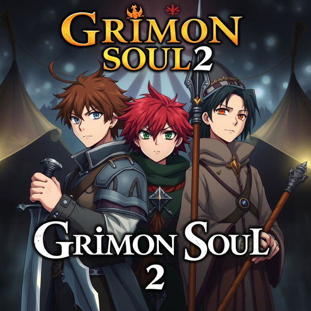 Dark fantasy anime cover titled 'Grimon Soul 2'