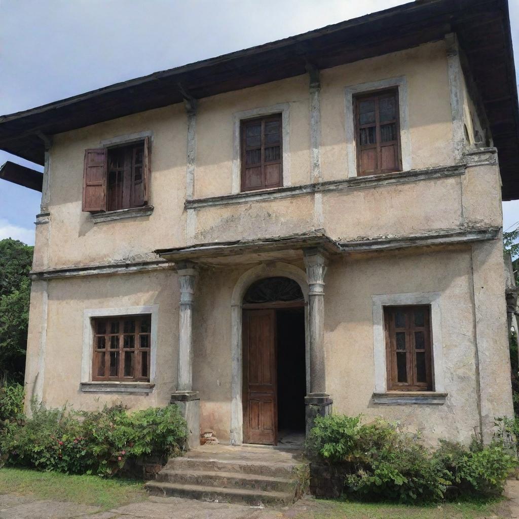 Jose Rizal's historic house located in Talisay, including its architectural details, quaint surroundings, and time-worn charm.