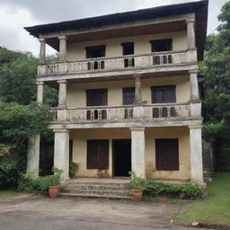 Jose Rizal's historic house located in Talisay, including its architectural details, quaint surroundings, and time-worn charm.