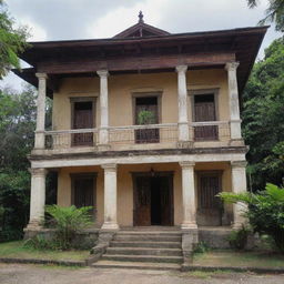 Jose Rizal's historic house located in Talisay, including its architectural details, quaint surroundings, and time-worn charm.