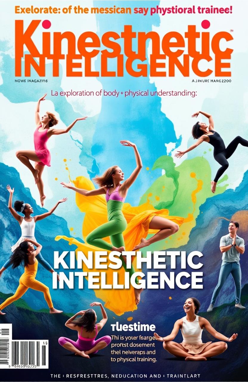 A vibrant magazine cover featuring the theme of kinesthetic intelligence