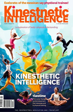 A vibrant magazine cover featuring the theme of kinesthetic intelligence