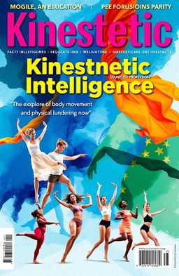 A vibrant magazine cover featuring the theme of kinesthetic intelligence