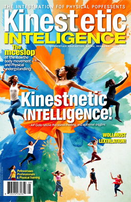 A vibrant magazine cover featuring the theme of kinesthetic intelligence