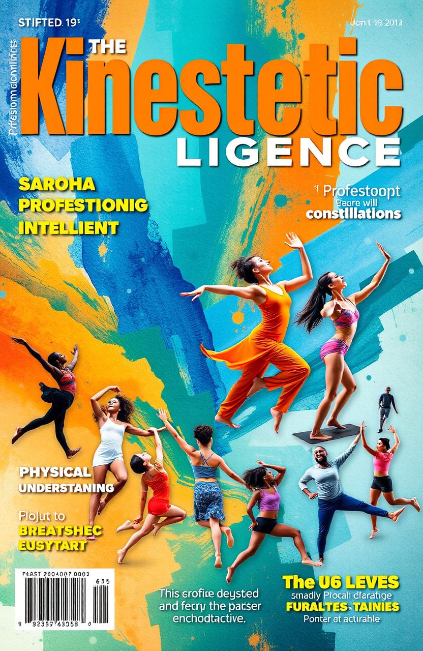 A vibrant magazine cover featuring the theme of kinesthetic intelligence