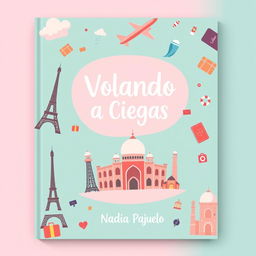 An adorable and vibrant book cover for a title "Volando a Ciegas" by Nadia Pajuelo