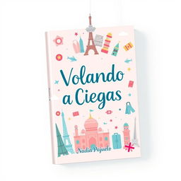 An adorable and vibrant book cover for a title "Volando a Ciegas" by Nadia Pajuelo