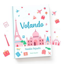 An adorable and vibrant book cover for a title "Volando a Ciegas" by Nadia Pajuelo