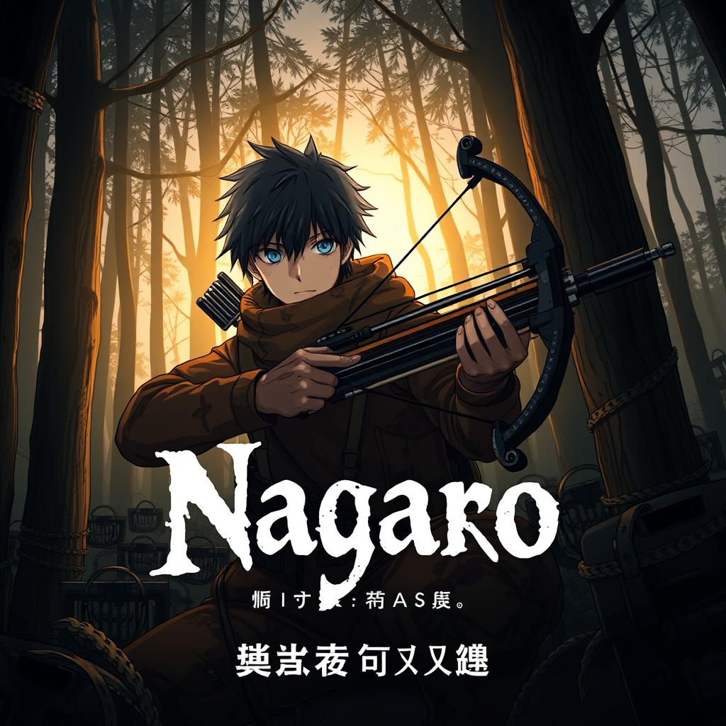 An anime cover titled "Nagaro", featuring a dark theme