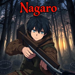 An anime cover titled "Nagaro", featuring a dark theme