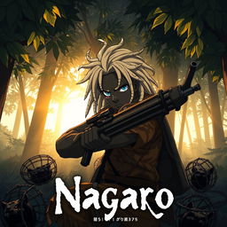 An anime cover titled "Nagaro", featuring a dark theme