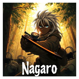 An anime cover titled "Nagaro", featuring a dark theme