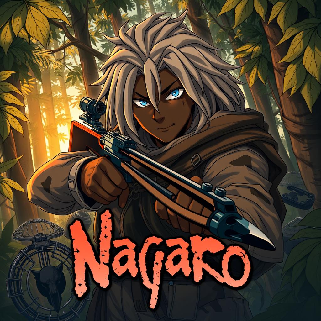 An anime cover titled "Nagaro", featuring a dark theme