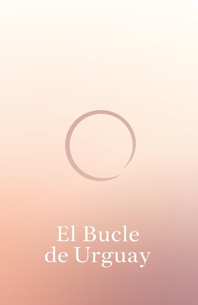 A minimalist album cover titled 'El Bucle de Uruguay', featuring a simple yet striking design that embodies the concept of a loop