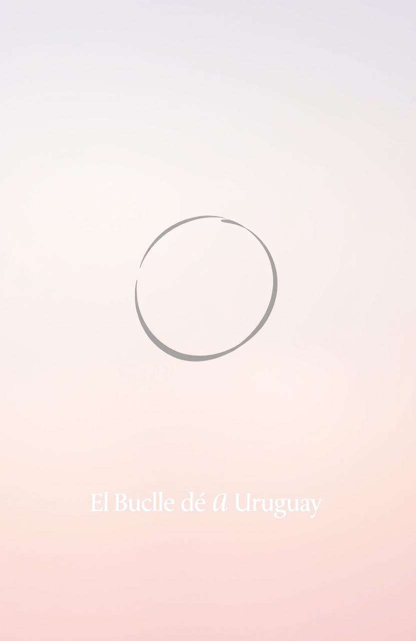 A minimalist album cover titled 'El Bucle de Uruguay', featuring a simple yet striking design that embodies the concept of a loop