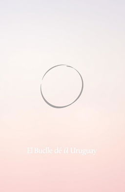 A minimalist album cover titled 'El Bucle de Uruguay', featuring a simple yet striking design that embodies the concept of a loop