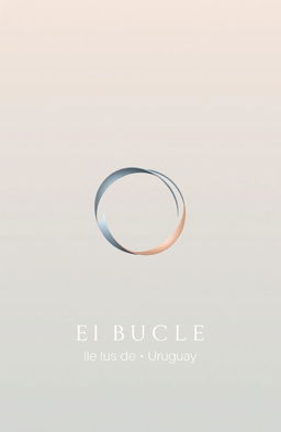 A minimalist album cover titled 'El Bucle de Uruguay', featuring a simple yet striking design that embodies the concept of a loop