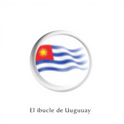 A minimalist album cover titled 'El Bucle de Uruguay', featuring a soft white background that enhances simplicity