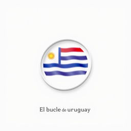 A minimalist album cover titled 'El Bucle de Uruguay', featuring a soft white background that enhances simplicity