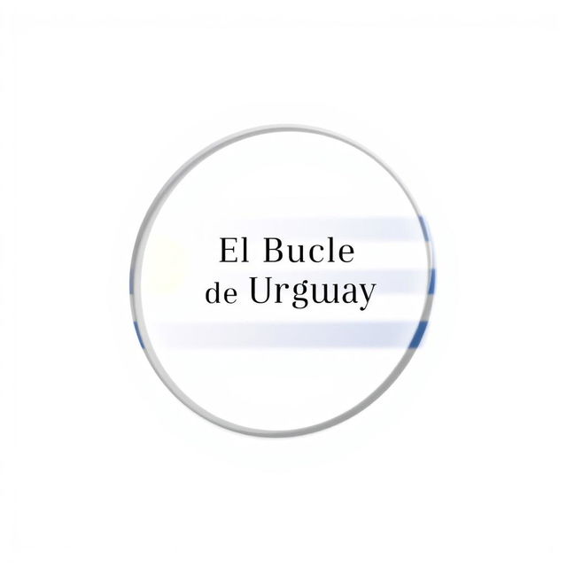 A minimalist album cover titled 'El Bucle de Uruguay', featuring a soft white background that enhances simplicity