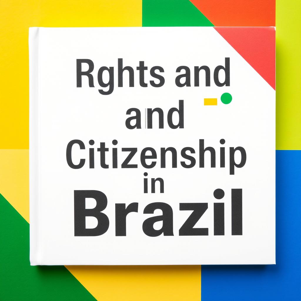 A white work cover featuring bold graphite letters stating 'Rights and Citizenship in Brazil'