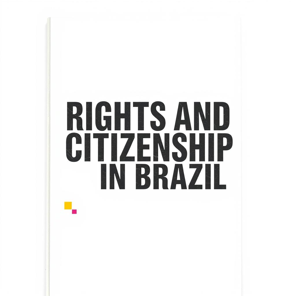A white work cover featuring bold graphite letters stating 'Rights and Citizenship in Brazil'