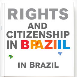 A white work cover featuring bold graphite letters stating 'Rights and Citizenship in Brazil'