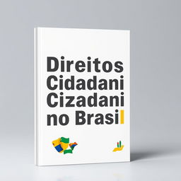 A white work cover featuring bold graphite letters stating 'Direitos e Cidadania no Brasil'