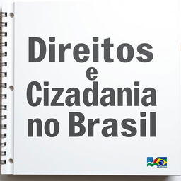 A white work cover featuring bold graphite letters stating 'Direitos e Cidadania no Brasil'