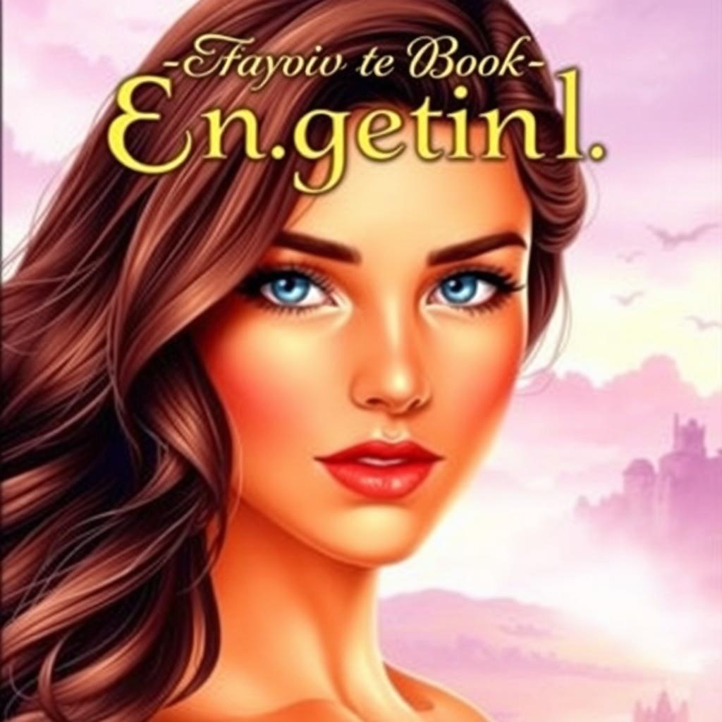 A captivating book cover featuring the main character: a person with medium-length, wavy brown hair, beautifully styled to frame their face