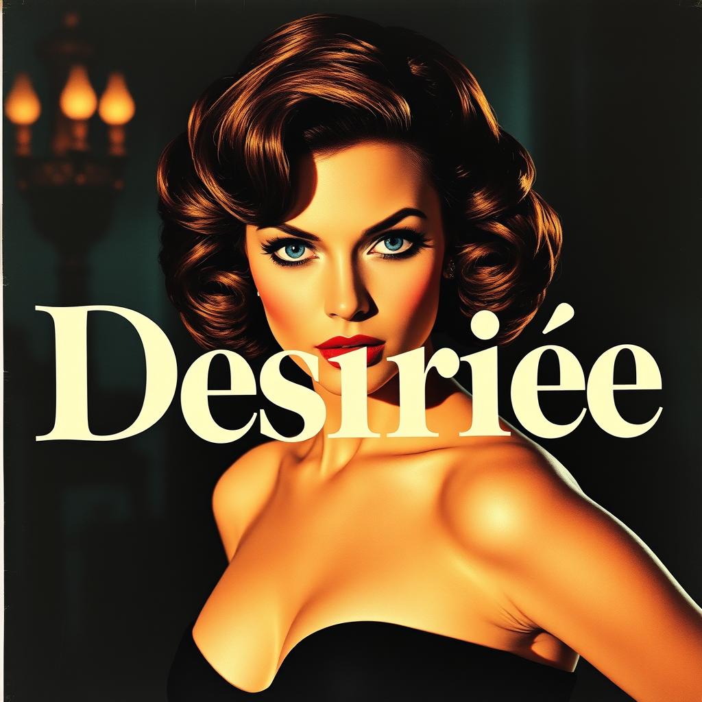 A vintage 1960s movie poster showcasing a film noir style, featuring a stunning beautiful woman as the main character