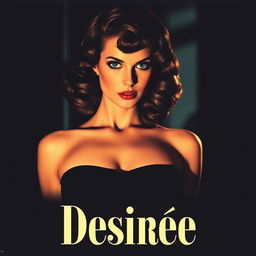 A vintage 1960s movie poster showcasing a film noir style, featuring a stunning beautiful woman as the main character