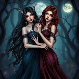 An imaginative and realistic depiction of the Gemini zodiac sign, showcasing two equal adult women as symbols of its duality