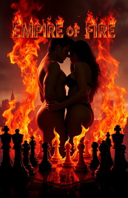 A hyper-realistic digital artwork featuring an erotic couple intertwined in shadows, their bodies passionately connected and semi-visible