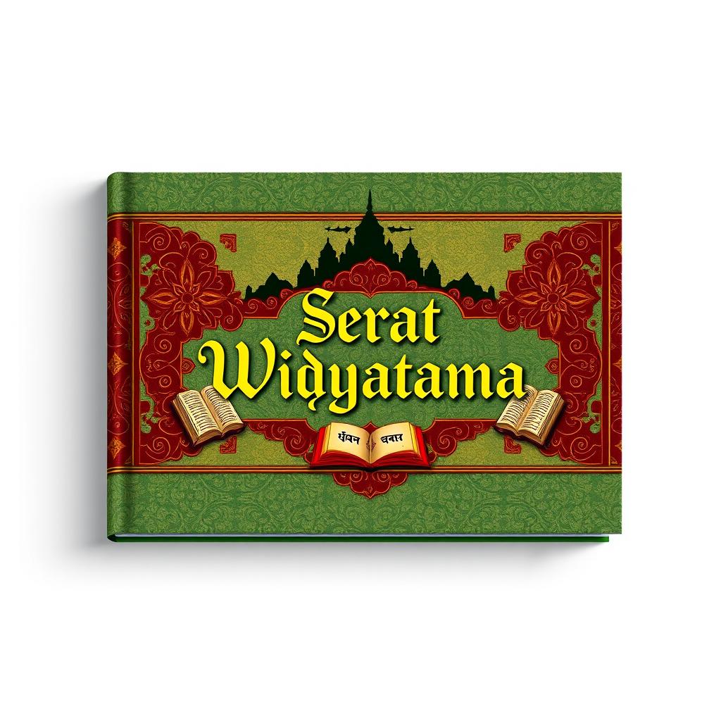 A visually striking book cover design for a book titled 'Serat Widyatama'