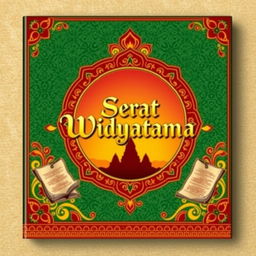 A visually striking book cover design for a book titled 'Serat Widyatama'