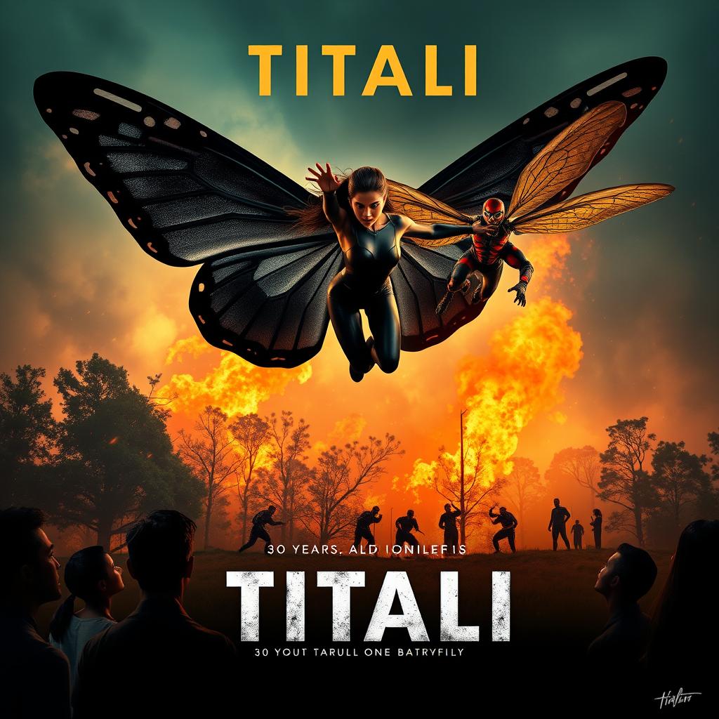 A cinematic action thriller superhero film poster titled 'TITALI'