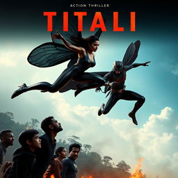 A cinematic action thriller superhero film poster titled 'TITALI'